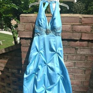 Turquoise Blue Evening, Prom, Pageant Gown